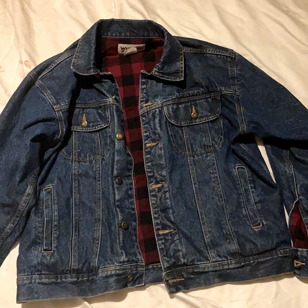 Wrangler Rugged Wear Flannel Lined Jean Jacket